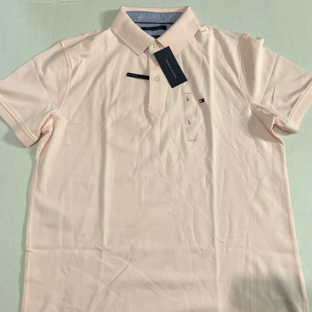 Tommy Hilfiger Pink Polo Shirt Slim Fit THFlex